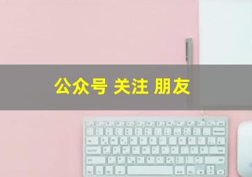 公众号 关注 朋友